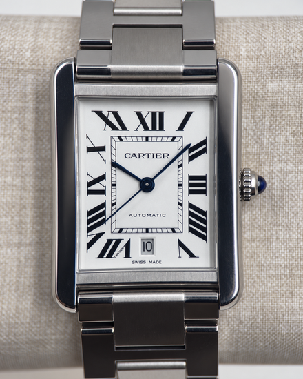 No Reserve - 2013 Cartier Tank Solo XL 31MM Silver Dial Steel Bracelet (W5200028)