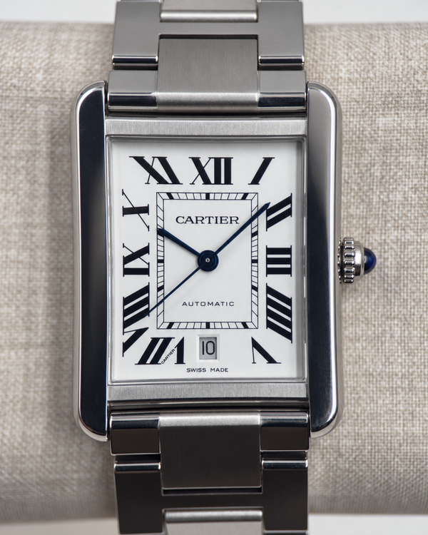 No Reserve - 2013 Cartier Tank Solo XL 31MM Silver Dial Steel Bracelet (W5200028)