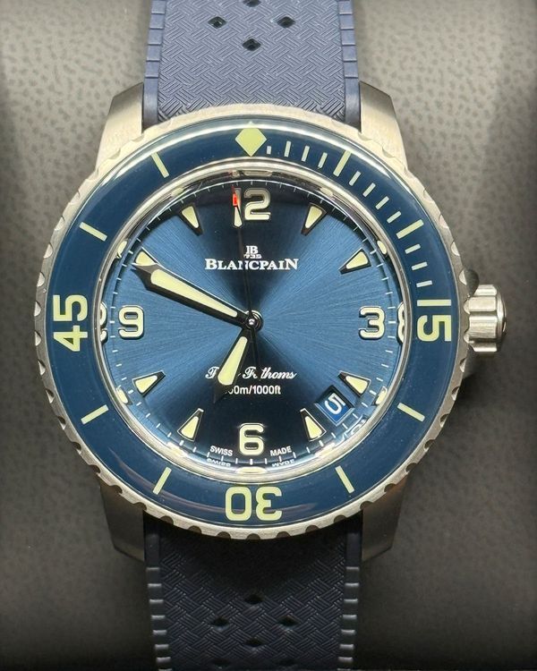 2026 Blancpain Fifty Fathoms 42.3MM Blue Dial Rubber Strap (5010-12B40-O64A)