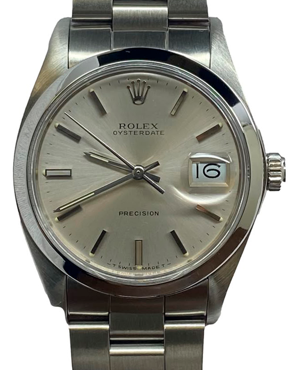 1986 Rolex Oyster Precision Date 34MM Silver Dial Oyster Bracelet (6694)