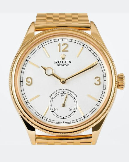 2026 Rolex 1908 39MM White Dial Yellow Gold Settimo Bracelet (52508)