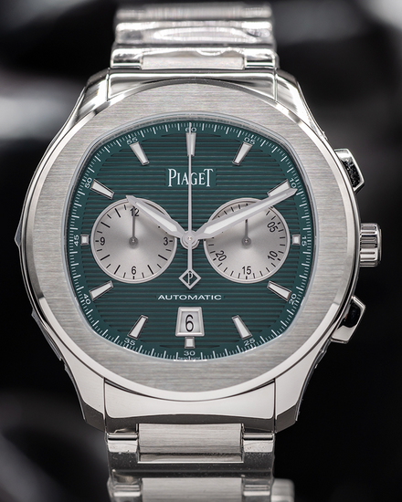 2026 Piaget Polo Chronograph 42MM Green Dial Steel Bracelet (G0A49024)