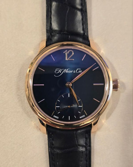 H. Moser & Cie Endeavour 38.8MM Blue Dial Leather Strap (1321-0401)