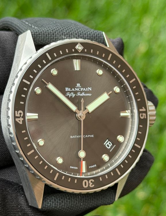 2021 Blancpain Fifty Fathoms 43MM Grey Dial Textile Strap (5000-1110-B52A)