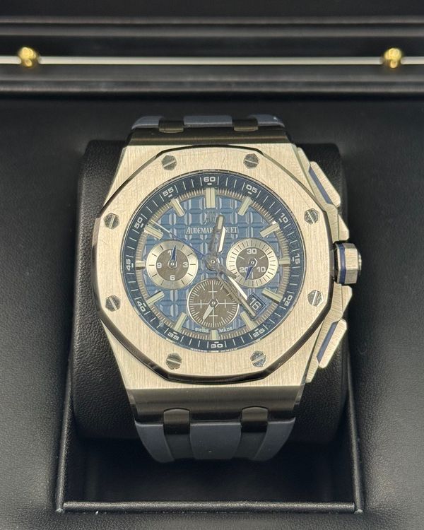 2020 Audemars Piguet Royal Oak Offshore 42MM Blue Dial Rubber Strap (26480TI.OO.A027CA.01)