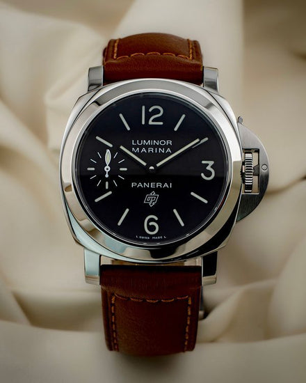 2016 Panerai Luminor Marina 44MM Black Dial Leather Strap (PAM00005)