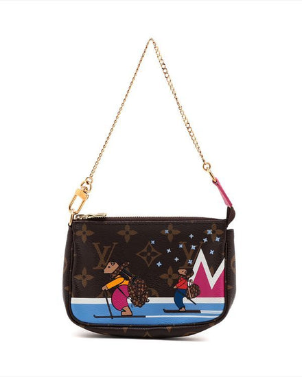 2018 Louis Vuitton Limited Edition Monogram Mini Pochette Brown Leather Gold-Tone Hardware (M67769)