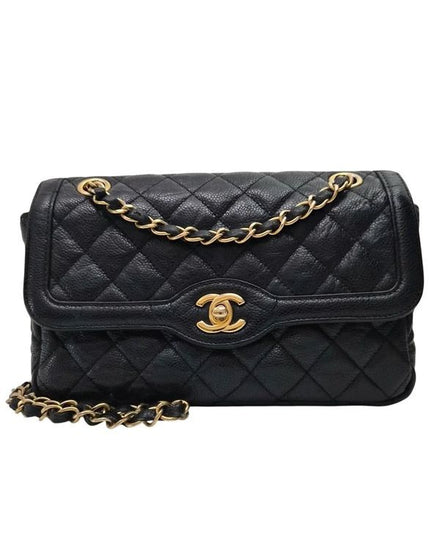 Chanel Bag Crumpled Caviar Leather Flap Bag (Bag)