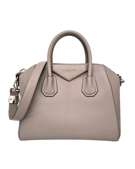 2026 Givenchy Bag Small Grey Leather Antigona Shoulder (Bag)