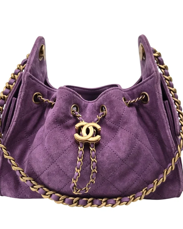 Chanel Bag 25 Mini Purple Suede Shoulder Bag (Bag)