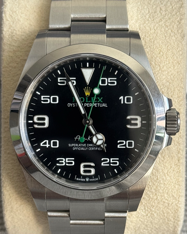No Reserve - 2022 Rolex Air-King 40MM Black Dial Oyster Bracelet (126900)