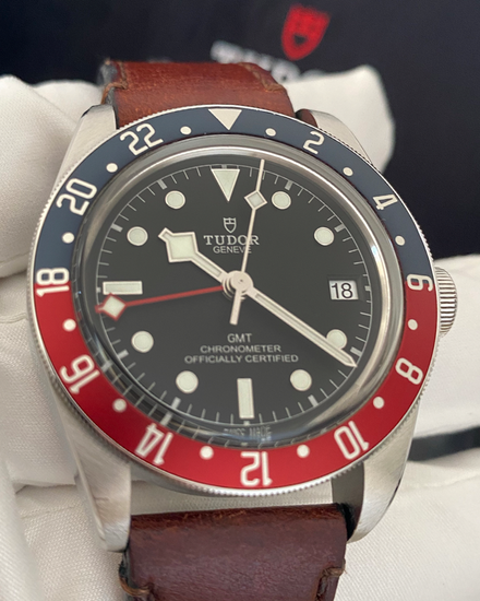 2021 Tudor Black Bay GMT "Pepsi" 41MM Black Dial Leather Strap (79830RB)