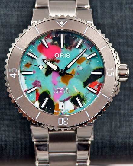 No Reserve - 2026 Oris Aquis Date 36MM Multicolor Dial Steel Bracelet (01 733 7770 4150-Set)