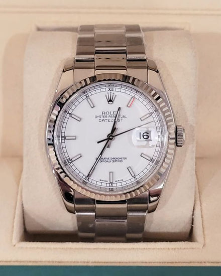 2006 Rolex Datejust 36MM White Dial Oyster Bracelet (116234)