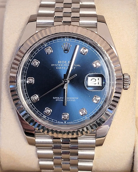 2021 Rolex Datejust 41MM Blue Dial Jubilee Bracelet (126334)