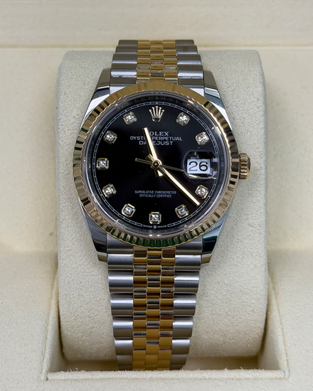 2023 Rolex Datejust 36MM Black Dial Two-Tone Jubilee Bracelet (126233)