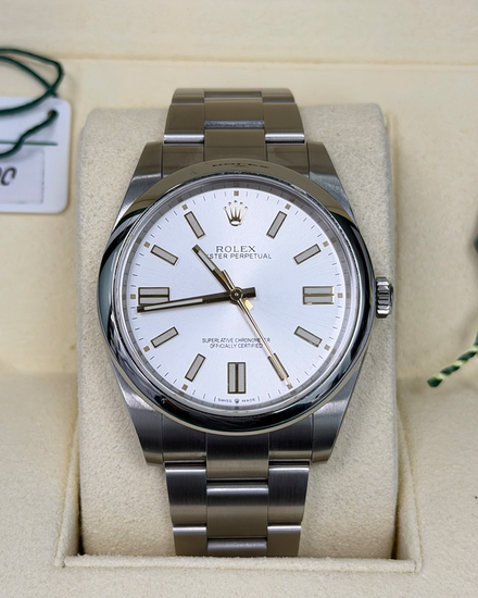 2024 Rolex Oyster Perpetual 41MM Silver Dial Oyster Bracelet (124300)