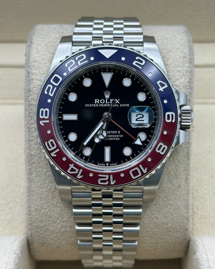 2025 Rolex GMT-Master II "Pepsi" 40MM Black Dial Jubilee Bracelet (126710BLRO)