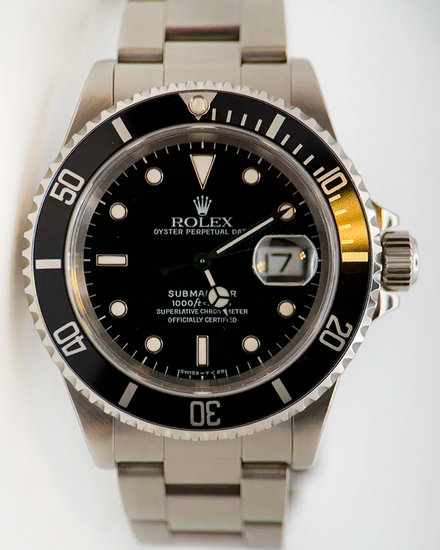 1996 Rolex Submariner Date 40MM Black Dial Oyster Bracelet (16610)