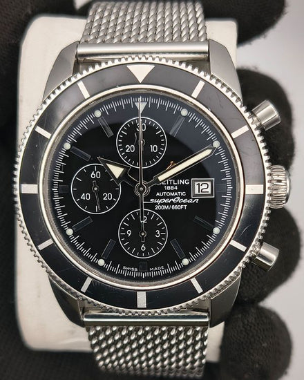 Breitling Superocean Heritage Chronograph 46MM Black Dial Steel Bracelet (A1332024/B908)