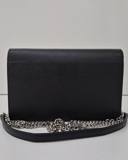 Saint Laurent Bag Kate Monogram Tassel Chain Wallet Black (Wallet)