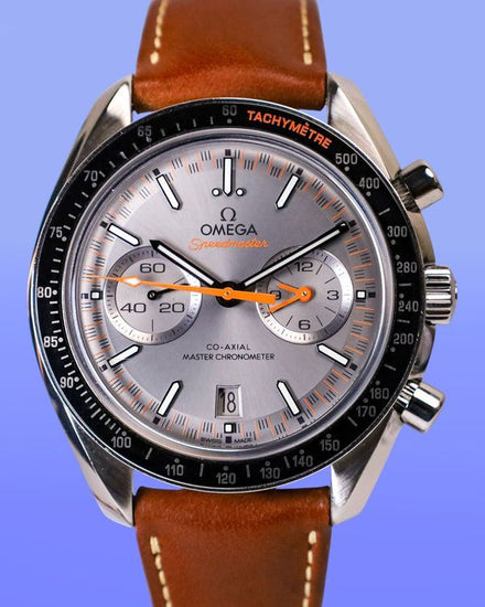 2018 Omega Speedmaster Racing 44.25MM Grey Dial Leather Strap (329.32.44.51.06.001)