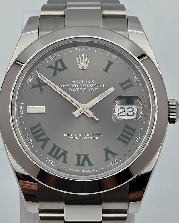 2023 Rolex Datejust "Wimbledon" 41MM Slate Dial Oyster Bracelet (126300)