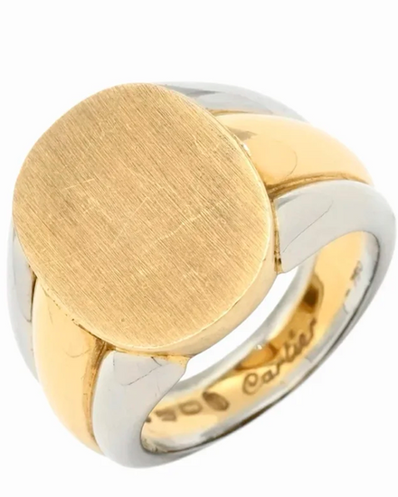 Cartier Accessories 18K Yellow Gold Signet Style Ring (Ring)