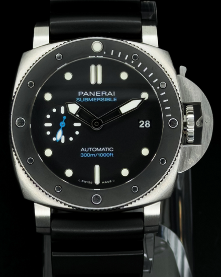2019 Panerai Submersible 42MM Black Dial Rubber Strap (PAM00683)