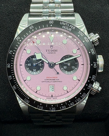 2024 Tudor Black Bay Chrono 41MM "Flamingo" Pink Dial Steel Bracelet (79360N)