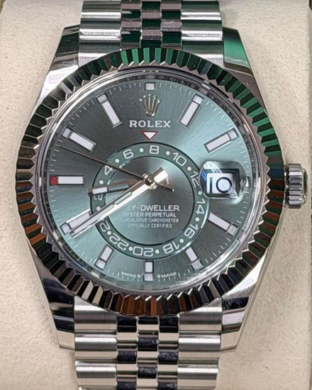 2026 Rolex Sky-Dweller 42MM Green Dial Jubilee Bracelet (336934)