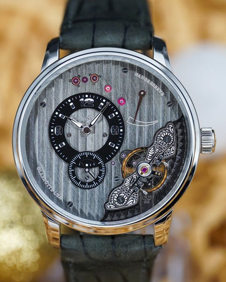 No Reserve - 2025 Glashütte Original PanoInverse XL 42MM Silver Dial Leather Strap (1-66-06-04-22-05)