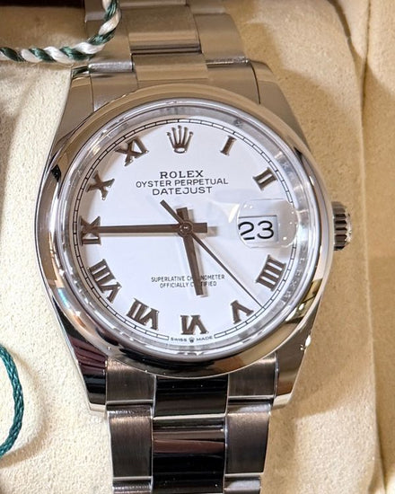 2021 Rolex Datejust 36MM White Dial Oyster Bracelet (126200)