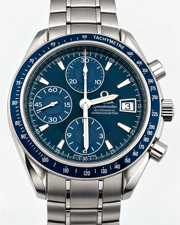 2016 Omega Speedmaster Date 40MM Blue Dial Steel Bracelet (3212.80.00)