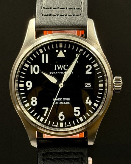 2016 IWC Schaffhausen Pilot 40MM Black Dial Leather Strap (IW327001)