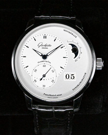 2021 Glashütte Original PanoMaticLunar 40MM Silver Dial Leather Strap (1-90-02-42-32-05)