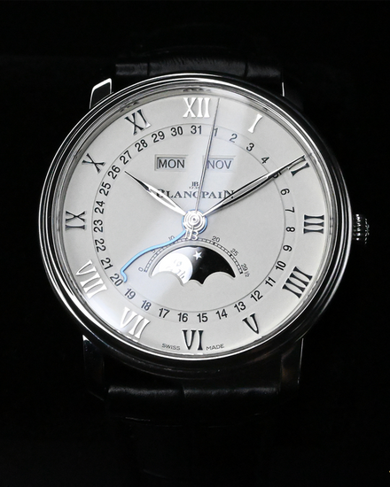 2020 Blancpain Villeret Quantième Complet Phases de Lune 40MM White Dial Leather Strap (6654-1127-55B)
