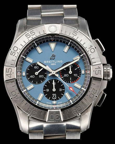 Breitling Super Avenger B01 Chronograph 46MM Blue Dial Titanium Bracelet (EB0148)