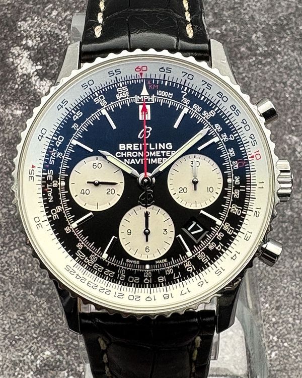 2021 Breitling Navitimer 43MM Black Dial Leather Strap (AB0121211B1P2)