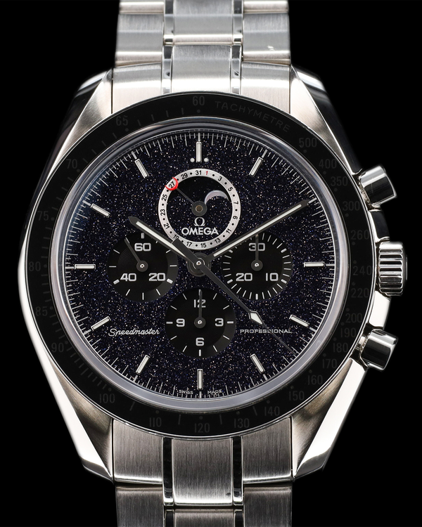 Omega Speedmaster Moonphase 44.25MM Aventurine Dial Steel Bracelet (311.30.44.32.01.001)