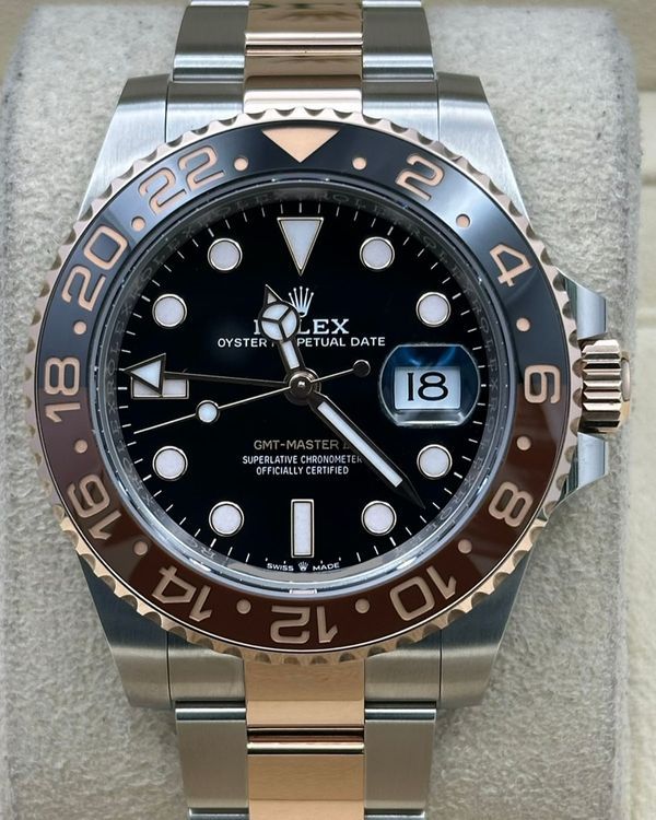 2022 Rolex GMT-Master II "Rootbeer" 40MM Black Dial Two-Tone Oyster Bracelet (126711CHNR)