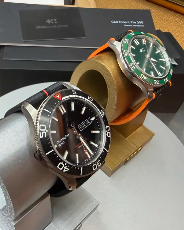 2023 Christopher Ward C60 Elite 100 Bundle 2/2 42MM Black Dial Textile Strap (C60-42ADD3-TOKKO-TKR)