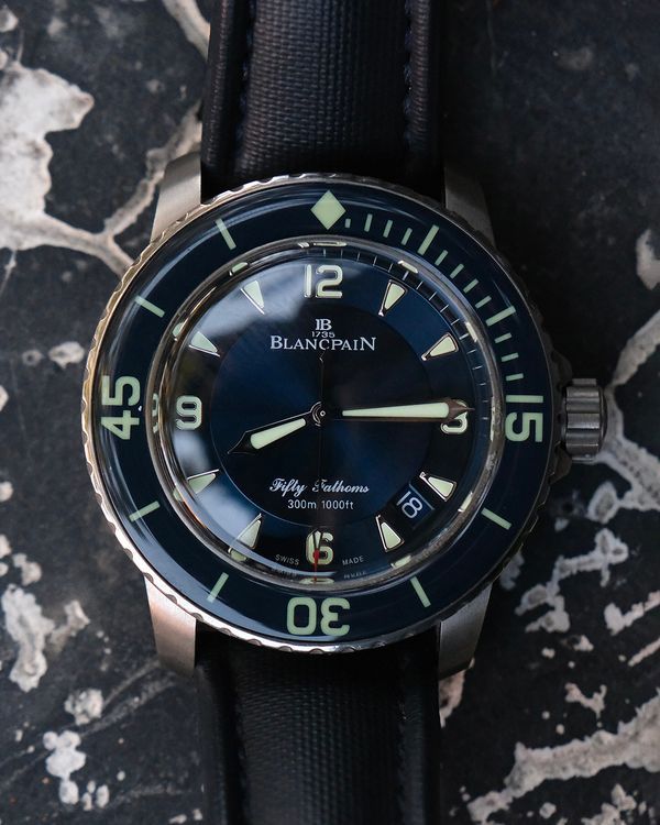 2024 Blancpain Fifty Fathoms 45MM Blue Dial Textile Strap (5015-12B40-O52A)