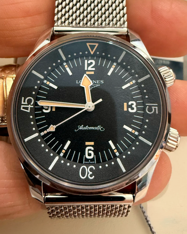 2026 Longines Legend Diver 42MM Black Dial Steel Bracelet (L37954599)