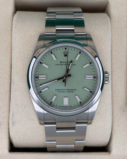 2025 Rolex Oyster Perpetual 36MM Pistachio Dial Oyster Bracelet (126000)