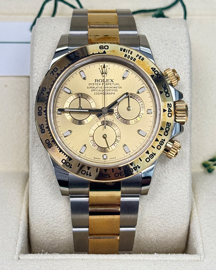 2020 Rolex Cosmograph Daytona 40MM Champagne Dial Two-Tone Oyster Bracelet (116503)