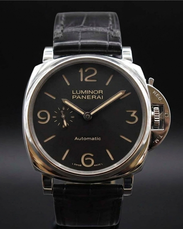 2021 Panerai Luminor Due 45MM Black Dial Leather Strap (PAM00674)