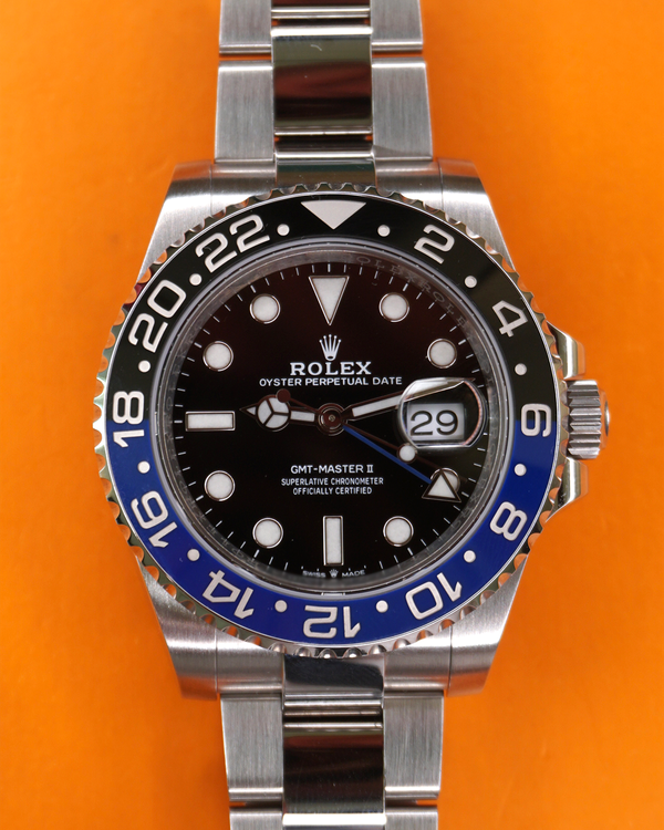 2023 Rolex GMT-Master II "Batman" 40MM Black Dial Oyster Bracelet (126710BLNR)
