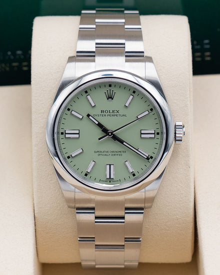 2026 Rolex Oyster Perpetual 41MM Pistachio Dial Oyster Bracelet (134300)