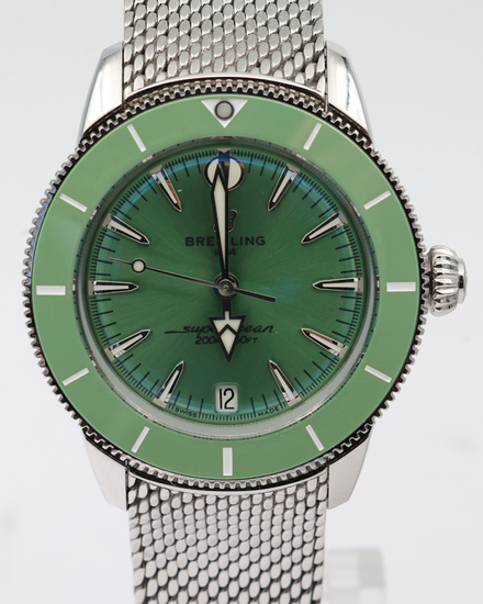 2026 Breitling Superocean Heritage 36MM Green Dial Steel Bracelet (A10390)